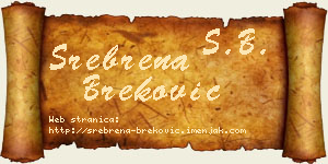 Srebrena Breković vizit kartica